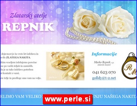 Jewelers, gold, jewelry, watches, www.perle.si
