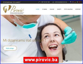 Stomatološke ordinacije, stomatolozi, zubari, www.pirovic.ba