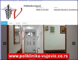 Clinics, doctors, hospitals, spas, laboratories, www.poliklinika-vujovic.co.rs