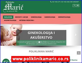 Clinics, doctors, hospitals, spas, laboratories, www.poliklinikamaric.co.rs