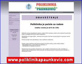 Clinics, doctors, hospitals, spas, laboratories, www.poliklinikapaunkovic.com