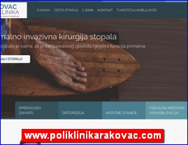 Clinics, doctors, hospitals, spas, laboratories, www.poliklinikarakovac.com