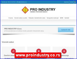 Građevinske firme, Srbija, www.proindustry.co.rs