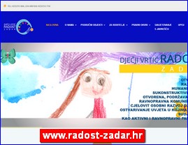 Kindergartens, nurseries, www.radost-zadar.hr