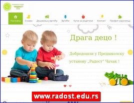 Kindergartens, nurseries, www.radost.edu.rs