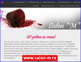 Frizeri, saloni lepote, kozmetiki saloni, www.salon-m.rs