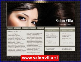 Frizeri, saloni lepote, kozmetiki saloni, www.salonvilla.si