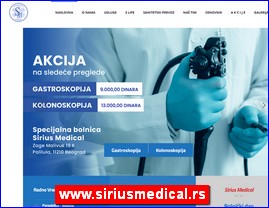 Clinics, doctors, hospitals, spas, Serbia, www.siriusmedical.rs
