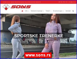 Radna odeća, zaštitna odeća, obuća, HTZ oprema, www.sons.rs