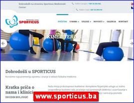 Clinics, doctors, hospitals, spas, laboratories, www.sporticus.ba