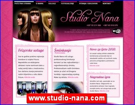 Frizeri, saloni lepote, kozmetiki saloni, www.studio-nana.com