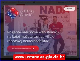 Clinics, doctors, hospitals, spas, laboratories, www.ustanova-glavic.hr