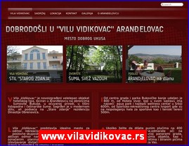 Hoteli, moteli, hosteli,  apartmani, smeštaj, www.vilavidikovac.rs