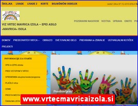 Vrtii, zabavita, obdanita, jaslice, www.vrtecmavricaizola.si