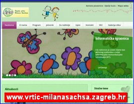 Kindergartens, nurseries, www.vrtic-milanasachsa.zagreb.hr