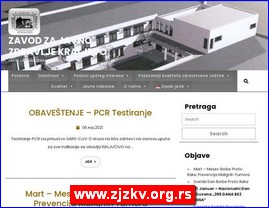Clinics, doctors, hospitals, spas, laboratories, www.zjzkv.org.rs