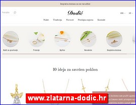 Jewelers, gold, jewelry, watches, www.zlatarna-dodic.hr
