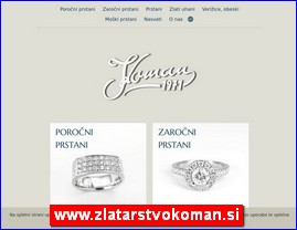 Jewelers, gold, jewelry, watches, www.zlatarstvokoman.si