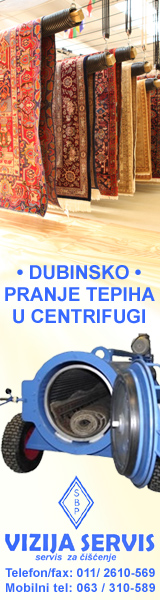 Dubinsko pranje tepiha u centrifugi, Zemun, Beograd