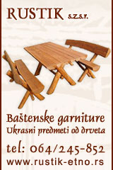 Rustik - baštenske garniture, ukrasni predmeti od drveta