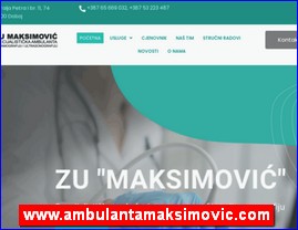 Ordinacije, lekari, bolnice, banje, laboratorije, www.ambulantamaksimovic.com