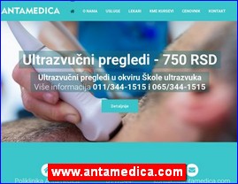 Ordinacije, lekari, bolnice, banje, Srbija, www.antamedica.com