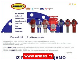 Sanitarije, vodooprema, www.armex.rs