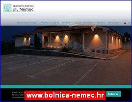 Ordinacije, lekari, bolnice, banje, laboratorije, www.bolnica-nemec.hr