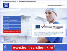 Ordinacije, lekari, bolnice, banje, laboratorije, www.bolnica-sibenik.hr