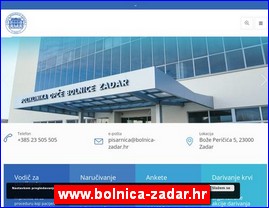 Ordinacije, lekari, bolnice, banje, laboratorije, www.bolnica-zadar.hr