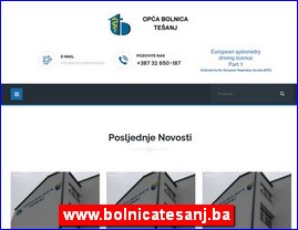 Ordinacije, lekari, bolnice, banje, laboratorije, www.bolnicatesanj.ba