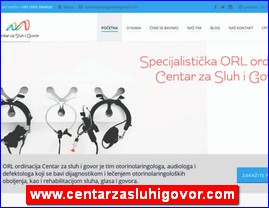 Ordinacije, lekari, bolnice, banje, Srbija, www.centarzasluhigovor.com