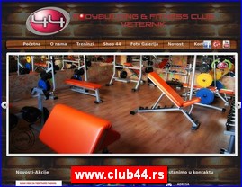 Fitnes, fitness centri, teretane, www.club44.rs