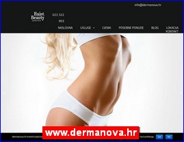 Frizeri, saloni lepote, kozmetiki saloni, www.dermanova.hr