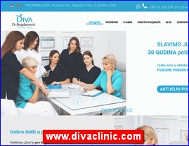 Ordinacije, lekari, bolnice, banje, Srbija, www.divaclinic.com