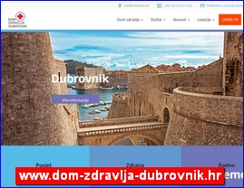 Ordinacije, lekari, bolnice, banje, laboratorije, www.dom-zdravlja-dubrovnik.hr