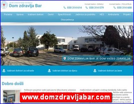 Ordinacije, lekari, bolnice, banje, laboratorije, www.domzdravljabar.com