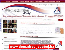 Ordinacije, lekari, bolnice, banje, laboratorije, www.domzdravljadoboj.ba