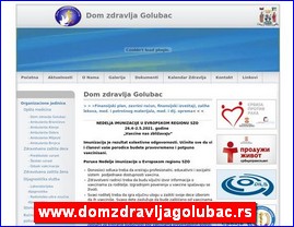 Ordinacije, lekari, bolnice, banje, laboratorije, www.domzdravljagolubac.rs