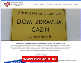 Ordinacije, lekari, bolnice, banje, laboratorije, www.dzcazin.ba