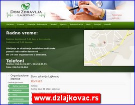 Ordinacije, lekari, bolnice, banje, laboratorije, www.dzlajkovac.rs