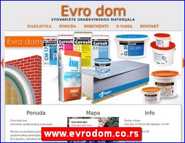 Građevinarstvo, građevinska oprema, građevinski materijal, www.evrodom.co.rs