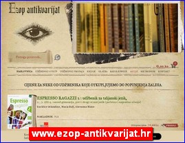Knjievnost, knjige, izdavatvo, www.ezop-antikvarijat.hr