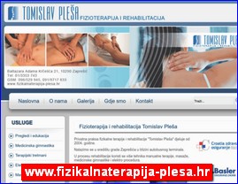 Ordinacije, lekari, bolnice, banje, laboratorije, www.fizikalnaterapija-plesa.hr