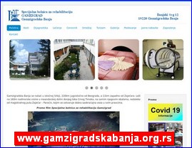 Ordinacije, lekari, bolnice, banje, laboratorije, www.gamzigradskabanja.org.rs