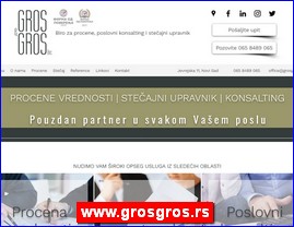 Biro za procene, poslovni konsalting, steajni upravnik, licencirani procenitelj, procena vrednosti nekretnina, procena pokretne imovine, procena kapitala, Gros&Gros Inc., Novi Sad, www.grosgros.rs