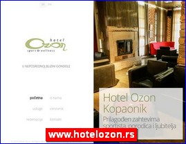 Hoteli, moteli, hosteli,  apartmani, smeštaj, www.hotelozon.rs
