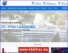 Ordinacije, lekari, bolnice, banje, laboratorije, www.kbbihac.ba