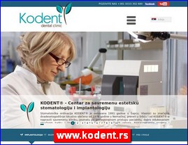 Stomatološke ordinacije, stomatolozi, zubari, www.kodent.rs