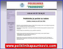 Ordinacije, lekari, bolnice, banje, laboratorije, www.poliklinikapaunkovic.com